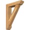 Ekena Millwork Traditional Slat Rough Sawn Bracket w/ Offset Brace, Western Red Cedar, 6"W x 24"D x 32"H BKT0604X24X32TRA06RWR - alternate 1